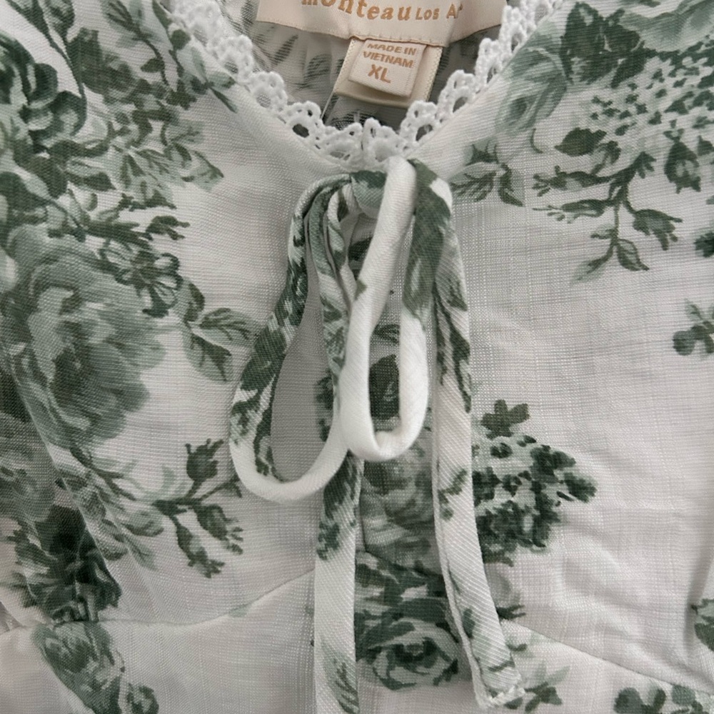 Romantic Peasant Boho Floral Crop Top NWT - Picture 5 of 12
